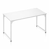 Mesa Escritorio u Oficina Blanca 80x40cm para Ordenador | Oficina Hogar Estudio | Estructura Metálica Fuerte | Diseño Moderno Minimalista | Escritorio Trabajo Compacto | Montaje Rápido y Estable