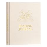 Lanpn Diario de Lectura Cuaderno de Lecturas de Lino, Reading book journal con 52 Reseña del libro, Libro Leídos Leidos Diario Cuaderno de Lector, Regalo para Amantes de la los Libros (Beige)