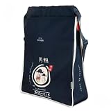 PEPITA VIAJERA Mochila saco con Cremallera expandible, Diseño Japonés,Para viaje,Gym y Diario,Regalo Amistades y Profesoras, Bolsillos Interior y Exterior, Azul Marino interior rojo,43x34x12 cm
