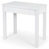 Noorsk Design Mesa Cocina Plegable Extensible Cocina - Pequeña con Cajón y Cubertero - Mesa Libro Medidas: 80x40 / 80x80 cm. (Blanco)