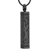 VCCWYQK Collar con colgante para cenizas de ser amado, urna, árbol de la vida, unisex, botecito de cremación de ceniza, joyería conmemorativa (H-2)
