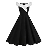 Vestido vintage de los años 50 Rockabilly Swing para mujer, elegante, estilo años 50, estilo retro, acampanado, vestido de cóctel, formal, fiesta de graduación, vestido midi con cinturón, P-rosa, S