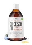 Aceite de comino negro ecológico 500 ml (vidrio) – Prensado en frío y recién prensado – Hasta 5X% de concentración de timoquinona – Aceite de comino negro virgen extra 100% puro - de Alpha01