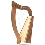 Muzikkon O'Carolan Arpa de 12 cuerdas, nudo de nogal