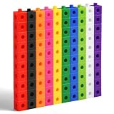 HOTUT Cubos para Juego Matemático,100 Piezas Contando Manipulativos Matemáticas,Manipulativos de Cubos Matemáticos,Aprendizaje de Matemáticas para Edades Tempranas,Niños de 3+ años