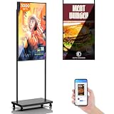 YCKJNB 43' Totem Publicitario Digital 3000 Nits, Pantalla Publicidad LCD FHD con Ajuste de Brillo Automático, CMS/WiFi/USB/HDMI, Operación 24/7Señalización Digital para Tiendas Retail y Escaparate