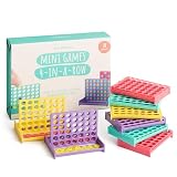 THE TWIDDLERS 8 Mini Juegos 4 en Raya, Detalles Cumpleaños Niños | Regalitos para Invitados, Bolsas Sorpresa y Piñatas, Portátil para Coche y Avión, Formato de Bolsillo