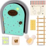 HOMYKIDS® Puerta Ratoncito Perez Magica | Abre y BRILLA | Cuento GRATIS | Certificados | Puerta Raton Perez Casita Ratoncito Perez | Idea Regalo Cajita Dientes (Azul, Ratón Pérez)