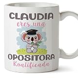 MUGFFINS Tazas Personalizadas para OPOSITORA - En Español - Koalificados Personalizados - 11 oz / 330 ml - Regalo Personalizable original y divertido