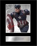 Chris Evans firmado foto enmarcada Capitán América