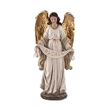 DRW Figura Angel Gloria Resina Pintada a Mano 20 cm
