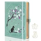 TIEFOSSI Diario Rayado Gatos Unisex, 316 Págs, 100 g/m², A5 (21,1x14,8 cm)