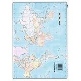 Mapa Mudo Planisferio Físico A4 (10 ud.)