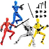 T13 Figura de Acción 4 Piezas, Figuras 3D Articuladas | Multi-Giuntos Figuras de Acción, Action Figure Decoraciones de Escritorio Ensamblables