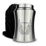CHIEMOT Urnas de cremación Grandes de hasta 220 Libras para Cenizas humanas Adultas, alas de ángel en Memoria Amorosa, urna funeraria Decorativa para Cenizas Masculinas y Femeninas con Bolsa de