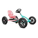 BERG Kart a Pedales Buddy Lua | 3-8 años, cuadro resistente, asiento regulable, volante regulable