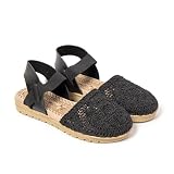 BRASILERAS Sandalias Planas Marmara para Mujer, Negro, 37 EU | Sandalia plana, diseño ligero, suela flexible, looks casuales, vacaciones, paseo, playa y uso diario