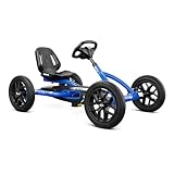 BERG Kart a Pedales Buddy | Azul, 3-8 años, cuadro resistente, asiento regulable, volante regulable