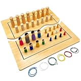 Hunmor Juego de tablero de sistema, tabla familiar de relaciones de madera | Para Coaching Familiar Coaching Supervision Moderation, 44 piezas
