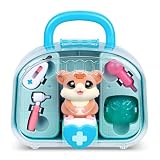 Little Live Pets Ouchies Kit veterinario hámster Coco | Juguete interactivo de 16,7 cm con mejillas luminosas, accesorios y +20 sonidos, luces y reacciones