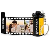Transparent Gift Llavero Carrete de Fotos Personalizado con Frase. Regalos Originales para Hombre y Mujer. Llaveros Originales. Llaveros para Parejas, Amigos, Familia. Regalos Personalizados con Foto