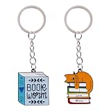 Llaveros De Libros De 2 Piezas, Llaveros Creativos De Dibujos Animados, Llaveros De Coche, Coles De Bolsos De Moda, Coles De Decoración para Llaves