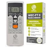 Wellclima Mando Universal para Aire Acondicionado Fujitsu y Fuji Electric Inverter (Mod. WEC-FT II), Mando a Distancia con 4 Velocidades (Quiet + 3 estándar), Listo para Usar en Segundos