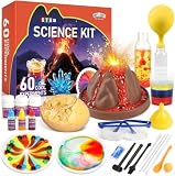 BenBen Kit Científico con 60+ Experimentos para Niños 6 7 8 9 10+ Años | Excavación de Piedras Preciosas Volcán, Kit de Ciencias Juego Laboratorio Set Juguete Regalo para Niños y Niñas