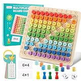 Juego Tablas de Multiplicar de Madera para Niños, Tablero de Multiplicación Montessori, Aprendizaje de Multiplicación para Más de 3 Años Niños