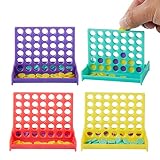 THE TWIDDLERS 24 Mini Juegos 4 en Raya, Regalos Cumpleaños Niños Colegio | Detalles y Regalitos para Invitados, Bolsas Sorpresa y Piñatas, Portátil de Viaje 8 cm, Colores Surtidos