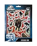 Undercover JURP0061 – Pegatinas Divertidas, Jurassic World, 7 Hojas con Pegatinas metálicas, Aprox. 16,6 x 22,3 cm