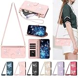 Funda Cartera para iPhone 17 Brillante Mariposa con Tapa Abatible Case | Cuero Retro Brillante 3 Ranuras para Tarjetas Funda Abatible Antigolpes Correa Bolsillo Cremallera Soporte Cierre Magnético