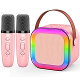 Dislocati Regalo Niña 3-12 Años, Microfono Karaoke Infantil Micrófono Niña Juguetes Niña Regalo Navidad Microfono Inalambrico Mic Infantil Bluetooth con Luces Karaoke Cumpleaños para Fiestas