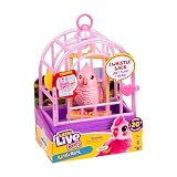 Little Live Pets Rosie, pájaro interactivo con jaula | +20 sonidos y reacciones; graba y repite o responde silbando; pájaro de 10,9 cm y jaula portátil