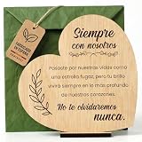 CONTRAXT Tarjeta de Condolencias en Madera. Tarjeta de Duelo para Expresar Apoyo a Familiares y Amigos tras el Fallecimiento de un Ser Querido