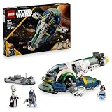 LEGO Star Wars Nave Estelar de Jango Fett 75433 | Juguetes para niños de 9+ años, nave con alas que rotan y 3 minifiguras incl. Boba Fett, regalo de cumpleaños, 707 piezas