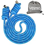 veimia Cuerda de flujo para fitness de alto rendimiento, cuerda de entrenamiento de doble tejido, cuerda de salto de flujo ajustable para hombres y mujeres, entrenamiento en interiores y exteriores,
