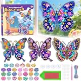 Afufu Manualidades Niña 5 Años, DIY Mariposa Diamond Painting Decoración | Afufu Kit Manualidades 5 6 7+ Años, Diamond Painting Niños, Manualidad DIY Mariposa Decoración Ventana, Juguetes Regalos Niña