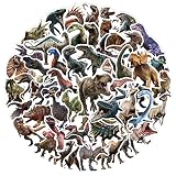 100 Pegatinas de Dinosaurios Clásicas Resistentes al Agua para Portátil, Teléfono, Botella de Agua, Monopatín, Maleta, Guitarra, Almohadilla - Lindas para Libros de Recortes