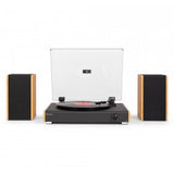 Gira-discos vintage RP335BB com colunas de bambu