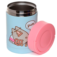 Tupper Termo Portátil para Comida de Acero Inoxidable - Gato Pusheen Glotón - 500ml